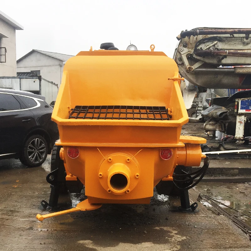 2016 моделей б/у, дизельная мощность, портативный прицеп, монтируемый бетононасос без грузовика, для продажи