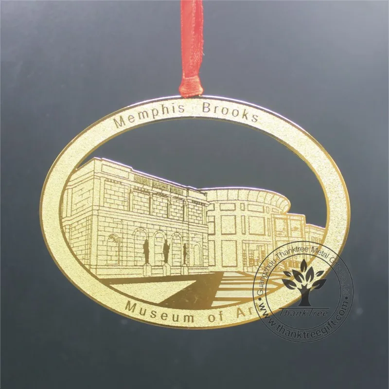 
commemorate church anniversary custom brass etched ornament 