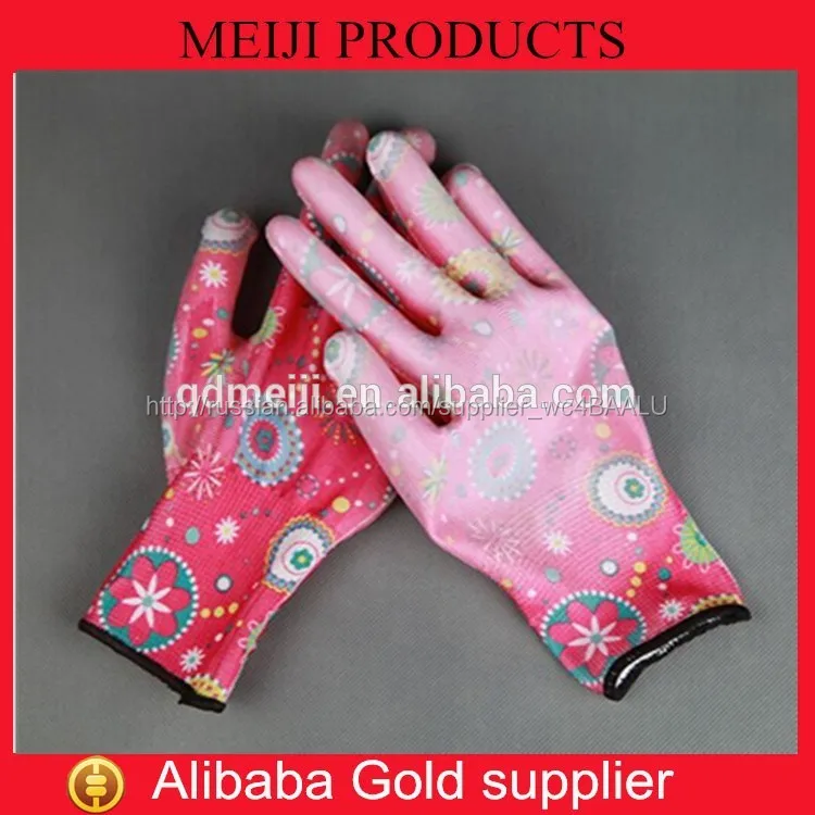 13 калибра с полиуретановым покрытием работы безопасности нейлон сад перчатки с полиуретановым покрытием рабочие перчатки