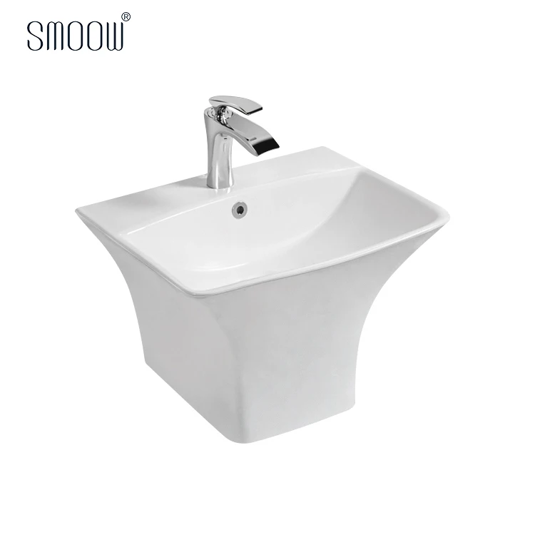 China manufacture handmade bathroom sink art wash basin with square design
