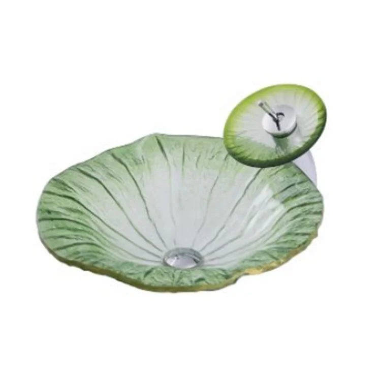 Tempered Glass Bowl  Bathroom Vanity Wash Basin Sink
