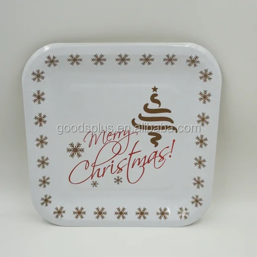 Highquality disposable paper plates with printed christmas