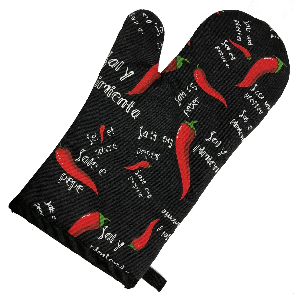 printed oven mitt with personality design top quality custom made oven mitt