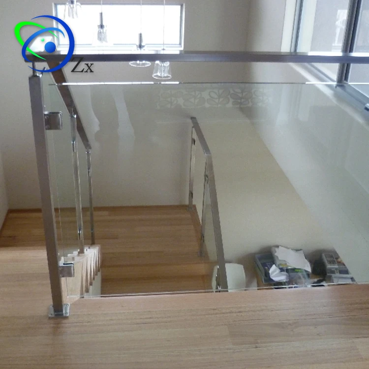 Customized Stainless Steel/Iron/Carbon Steel/Aluminum Satin Brush Stair Rail Top Glass Balustrade Internal