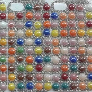 Shininglife Brand multicolor jewelry self adhesive sticker gemstone beads