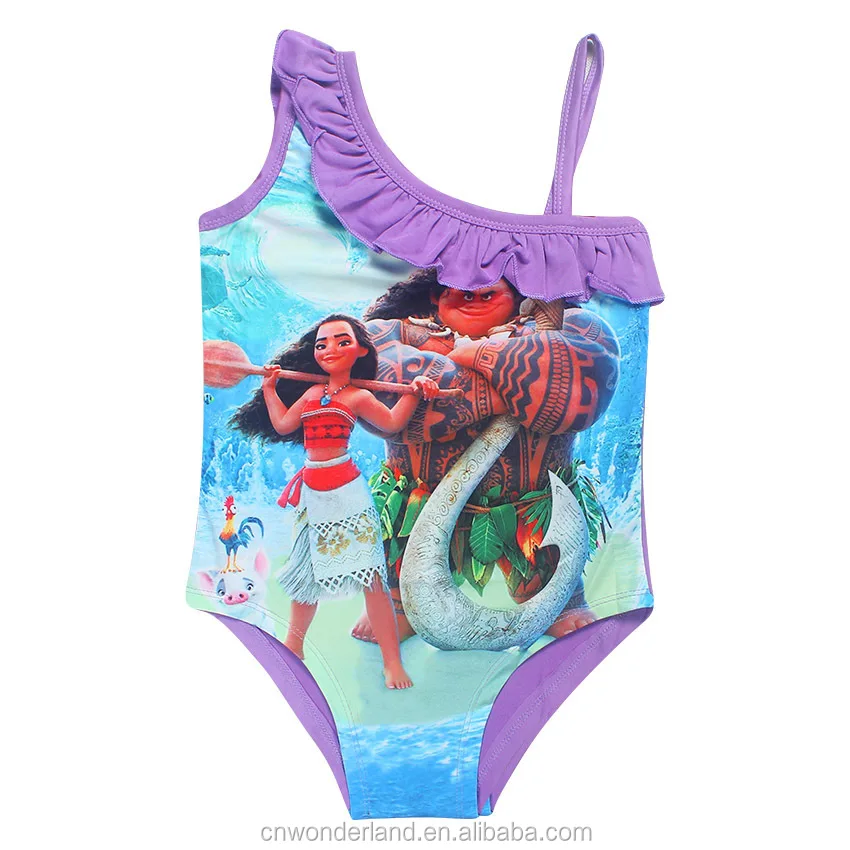 Wholesale 2017 kids Girl Swimwear Moana Kids Swim Suit One Piece Beach Wear