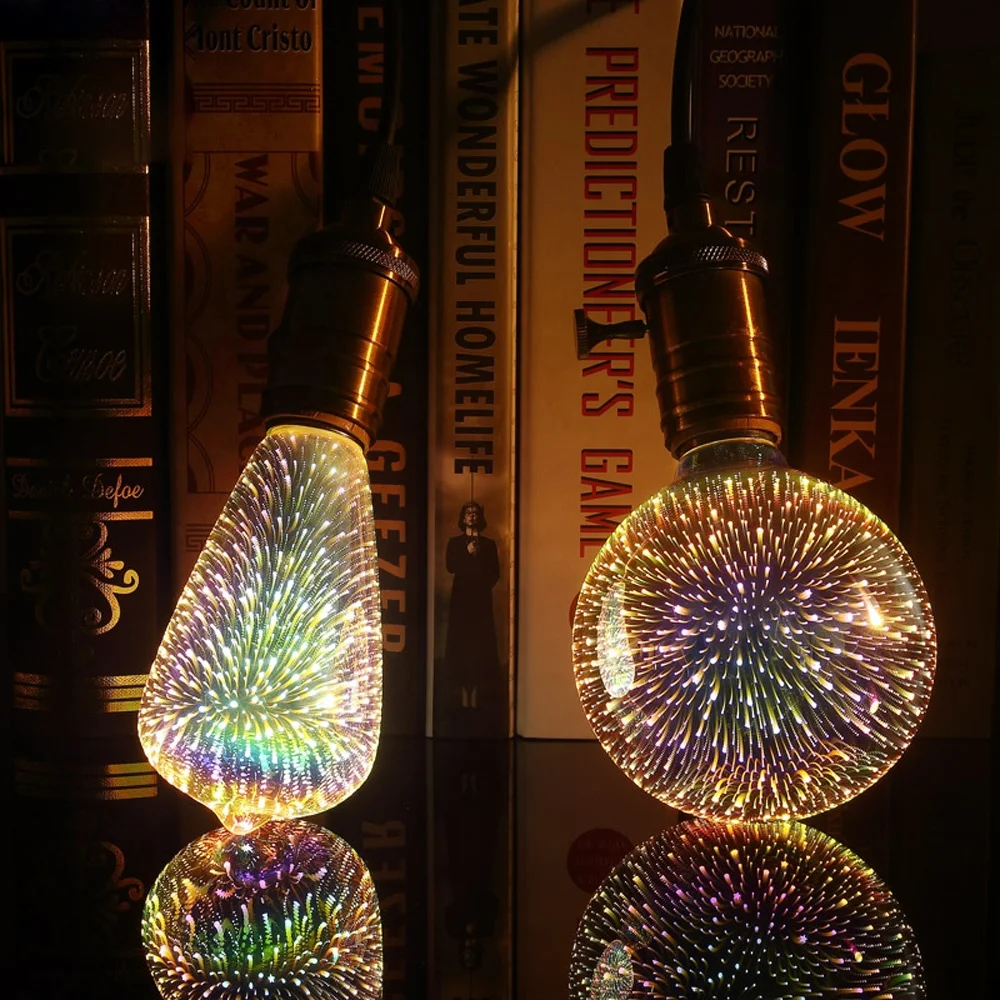 New products G80 filament 3D SMD firework bulb lamp for Christmas decoration