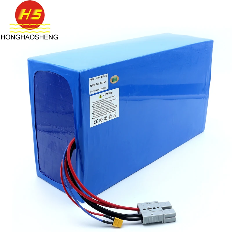 72V lithium ion battery pack for AGV/tricycle/car/ buggy good stability with bms li-ion 72v 100ah battery pack