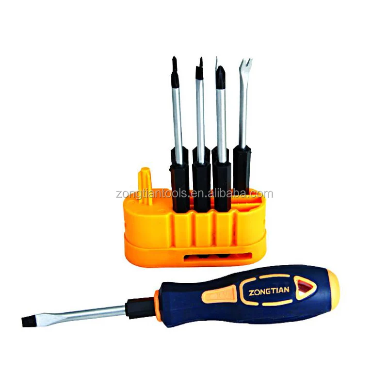 Пластиковая ручная коробка, 9 шт., набор отверток из хром-ванадия, набор ручных инструментов для дома