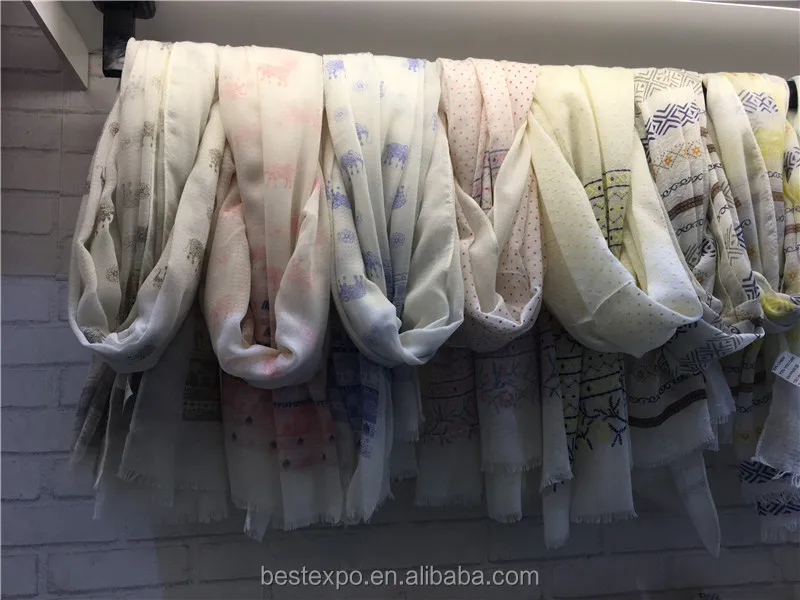 wholesale wave point cotton shawl loverly elephant design blanket dubai scarf woman hijab
