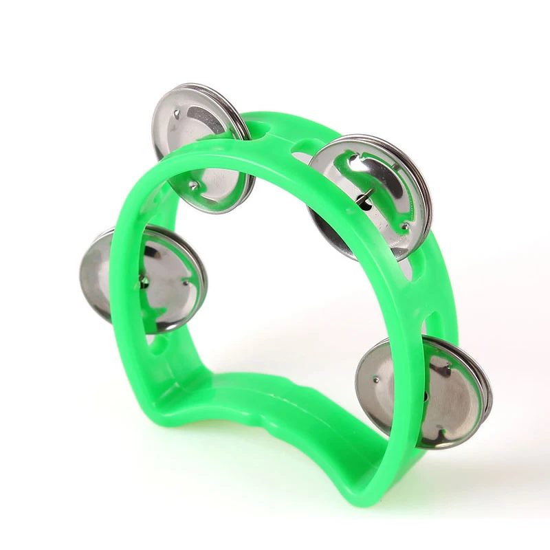 
Handshakers half moon tambourine ,stainless iron bells,plastic tambourine 