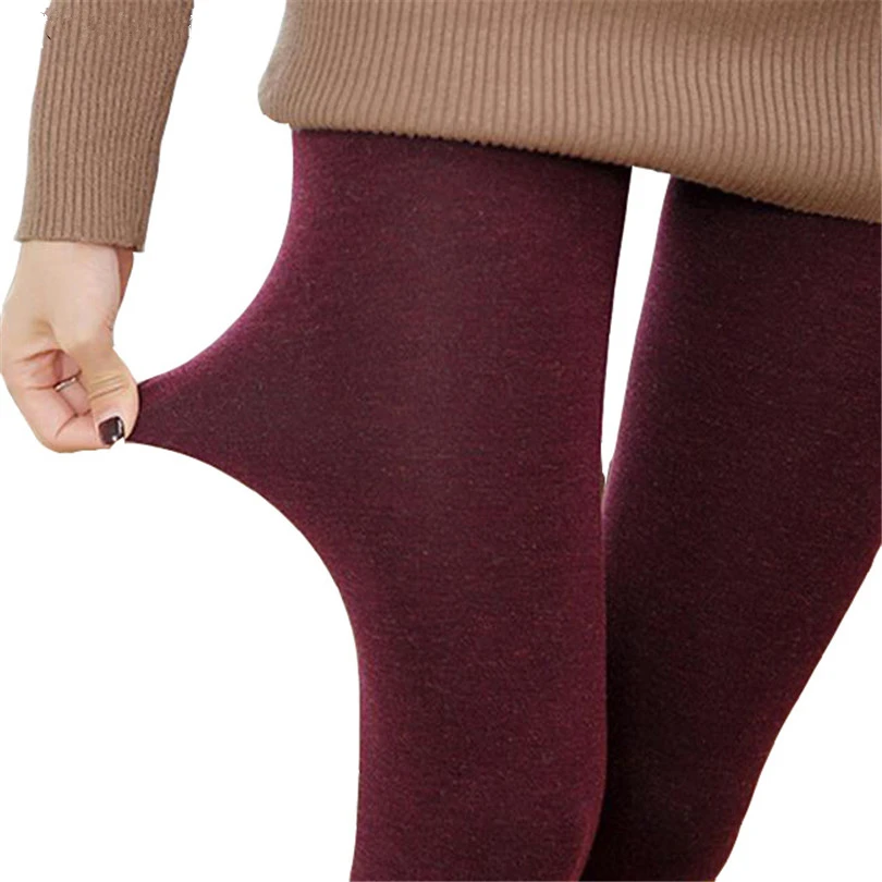 Женские удобные теплые роскошные трикотажные облегающие леггинсы с лямками бесшовные непрозрачные хлопковые колготки