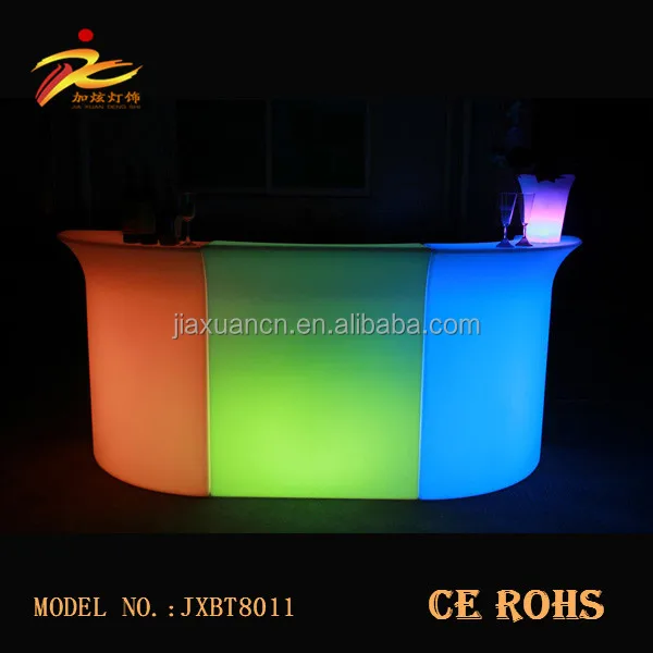 
Corner plastic color changing portable led bar counter/corner led counter table from China 
