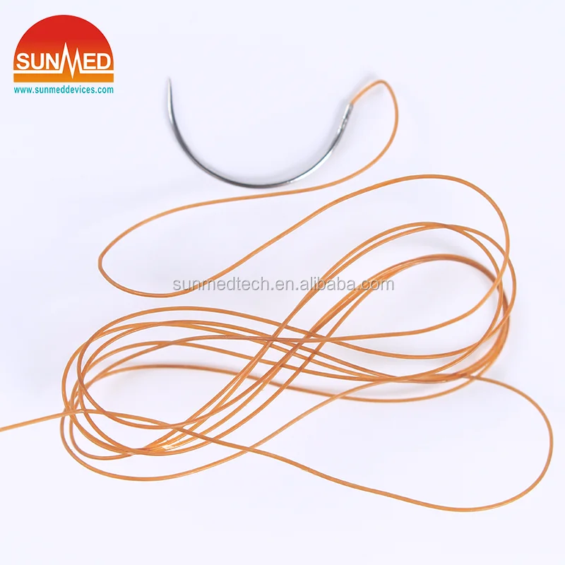 Veterinary Chromic Catgut Sutures USP2/0 75CM with Needle Sterile