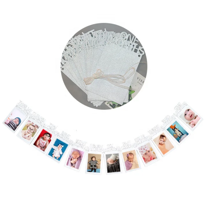 Праздничный баннер для детского дня рождения, 12 месяцев