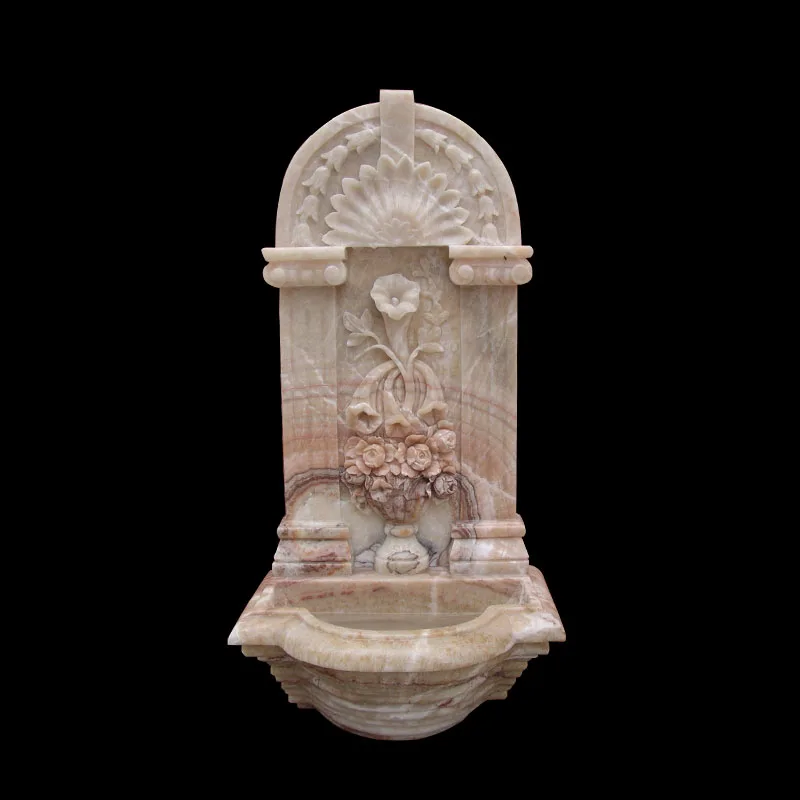 Natural Solid stone portable outdoor wall made in china water fountain