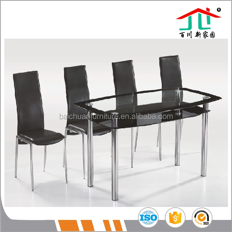 Baichuan Langfang Мебель Из Закаленного Стекла с нержавеющей стали Ноги Обеденный Столы