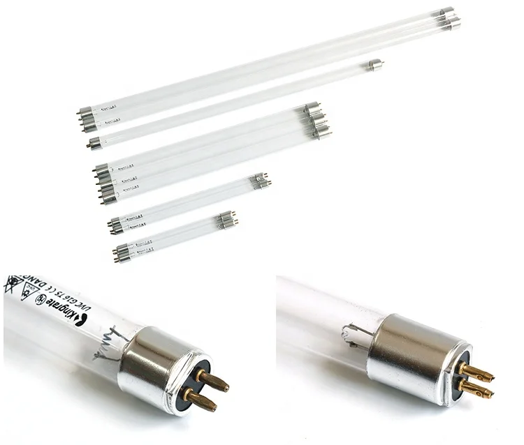 254NM 185NM Quartz Ultraviolet Sterilize Germicidal UV Lamps Tube 2 Side 2 Pins 6W 8W 11W 16W UVC Germicidal Light T5