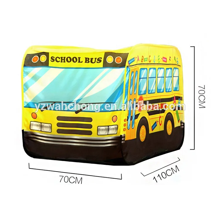 Big Yellow School Bus Pop Up Kids Playing Bus Tent