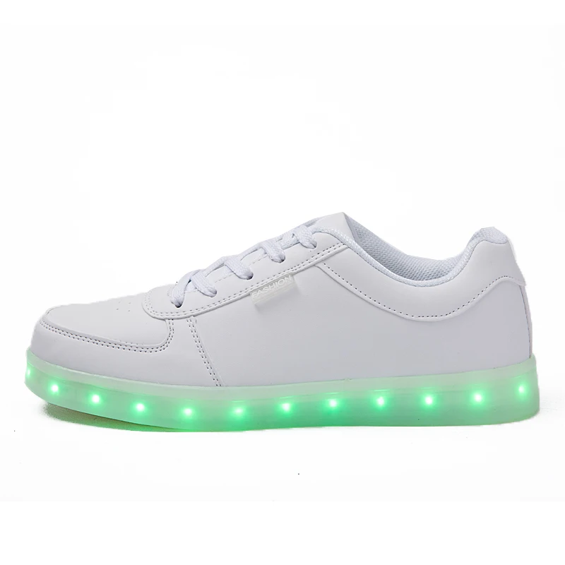 Low top Black White Flashing Lights Shoes Wholesale Led Light Up Shoes