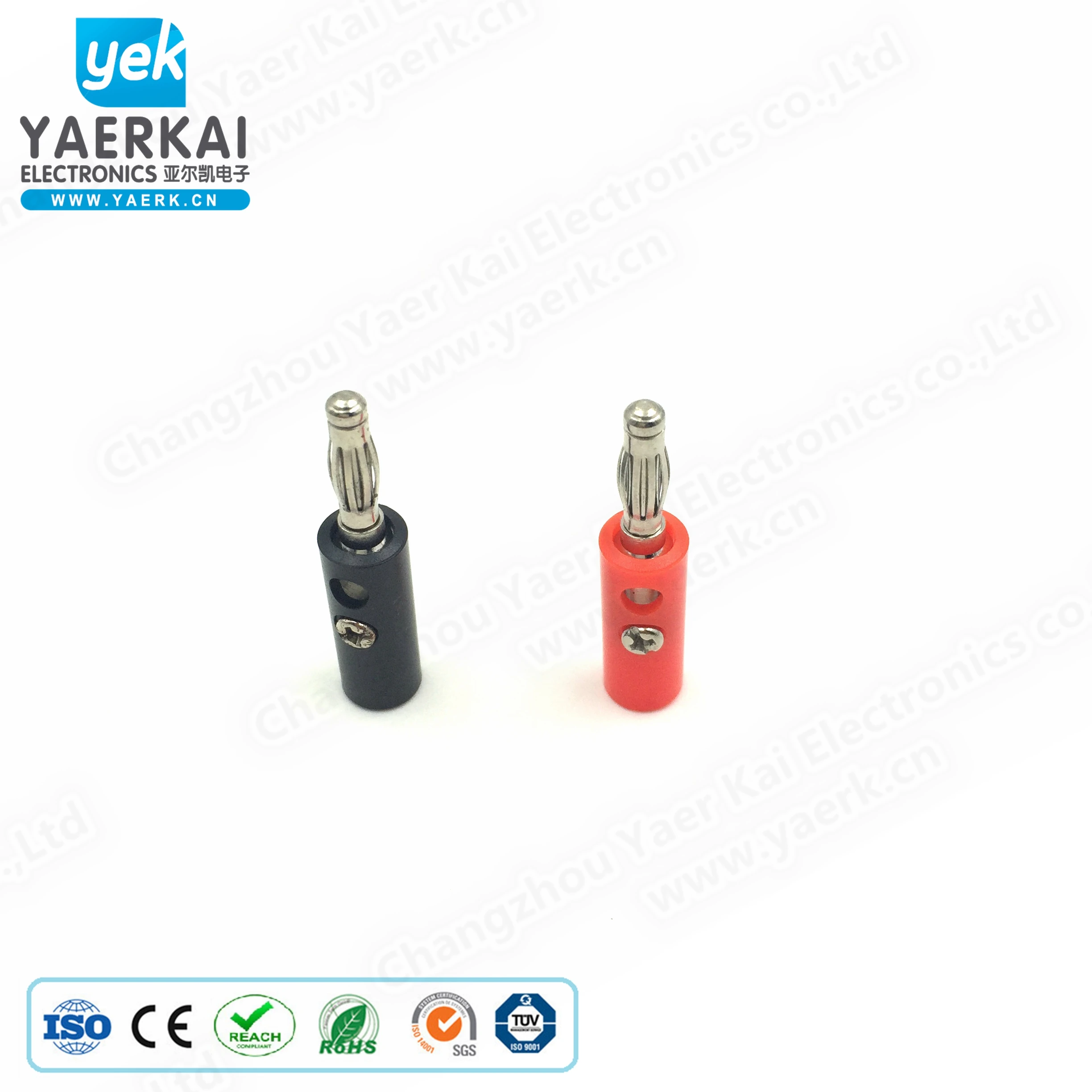 4mm male audio speaker banana plug connector with ABS housing