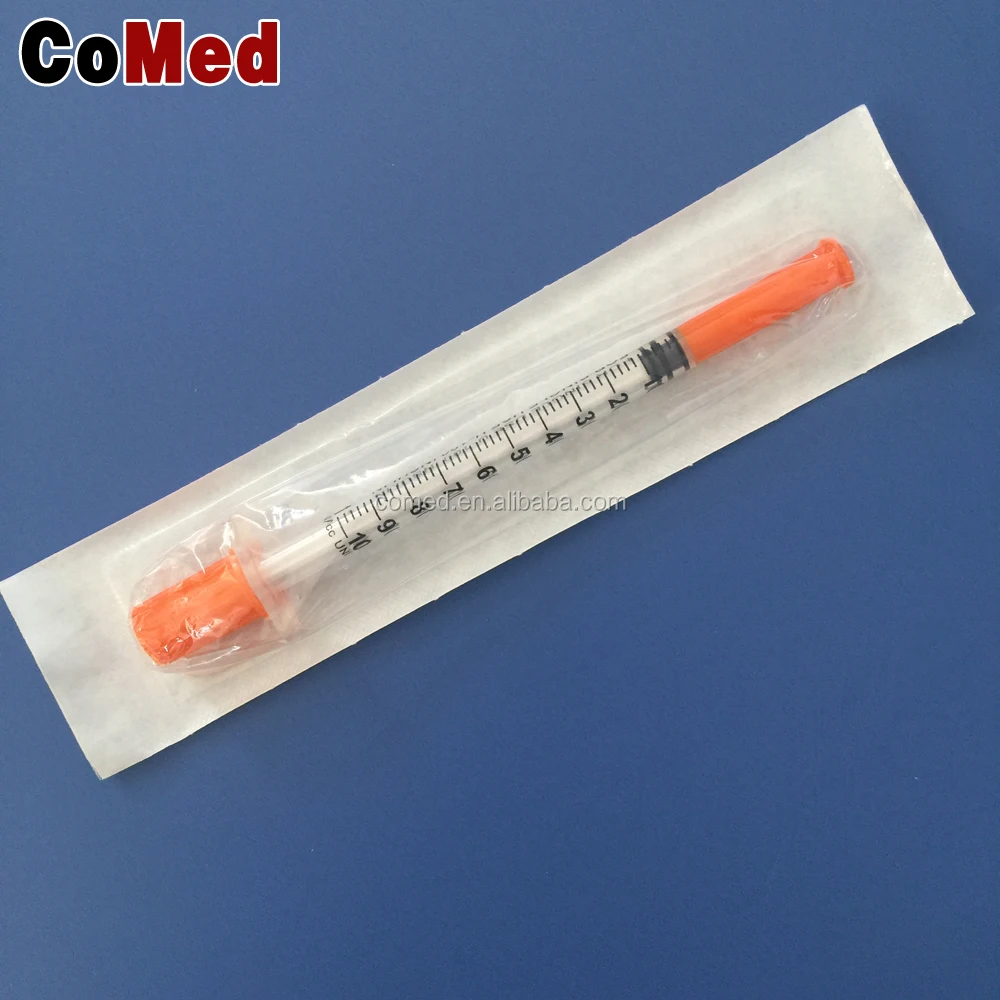 Стерильный одноразовый шприц инсулина 1 мл для одноразового использования