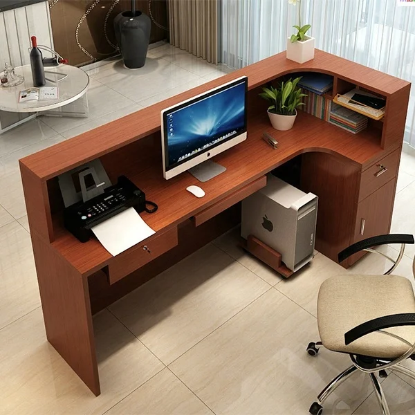 Wholesale Elegant Reputation MDF Office Front White Reception Desk