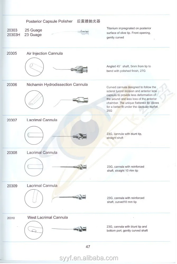 Cannulas/Simcoe Reverse Double-Barreled I/A Unit Irrigating Vectis Air Injection CannulaKellan Hydrodissection Cannula