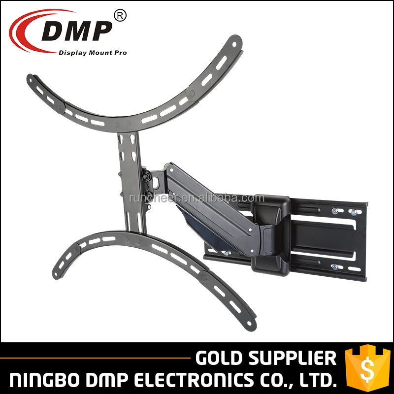 GS102L-LW Elastic Black silveravailable color plasma LED LCD flat panel TV rack wall mount