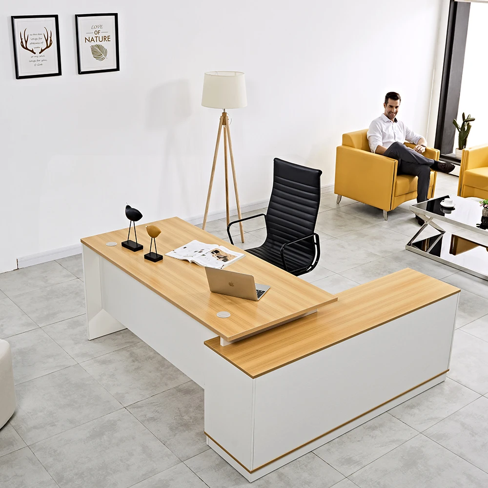 desk office  furniture material wooden executive modern office table