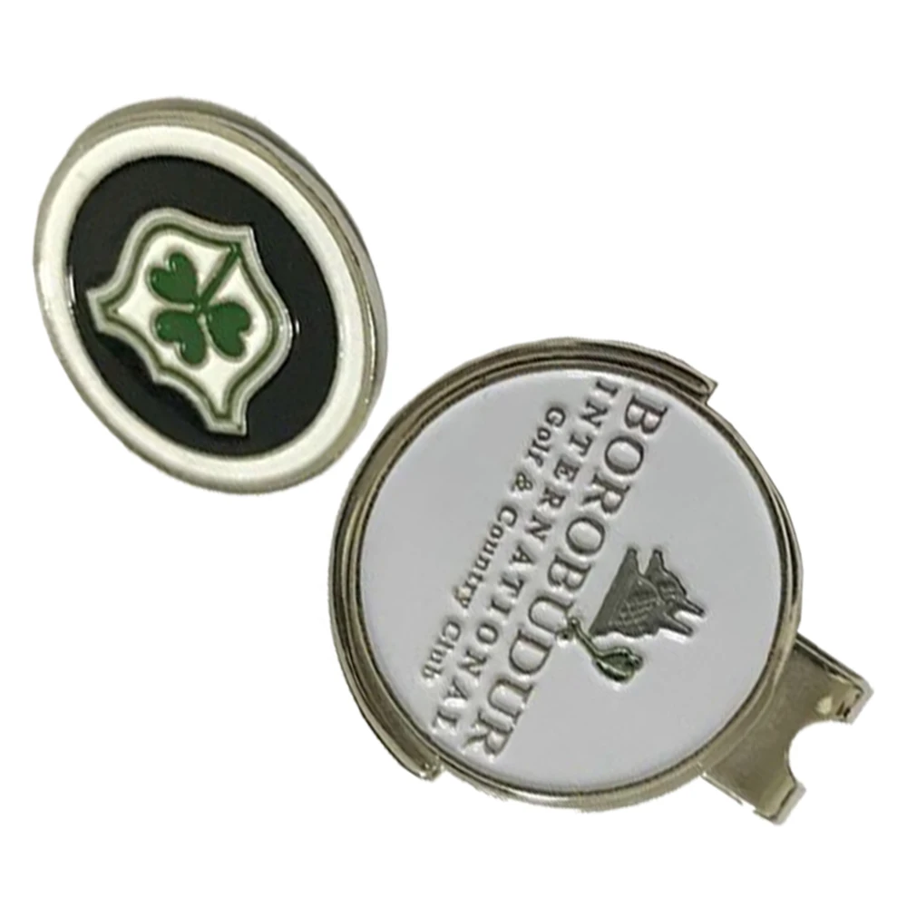 Golf Metals Factory Custom Design Die Casting Golf Magnetic Cap Clip Golf Ball Marker Hat Clip Headcover Clip