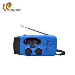 China factory emergency solar crank am fm noaa weather radio with flashlight