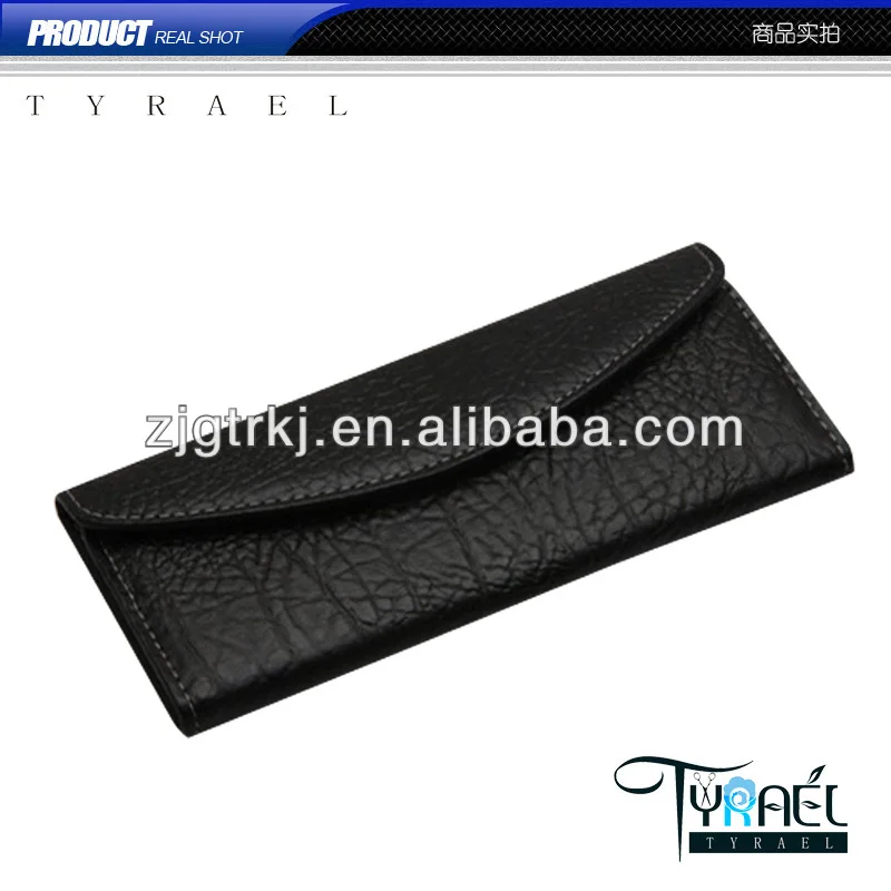 Черный складной парикмахерских ножниц кожи CaseTY-SC1-3