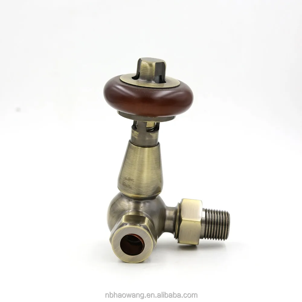 Cast Iron Radiator Corner Antique Brass Traditional Thermostatic Radiator Valve