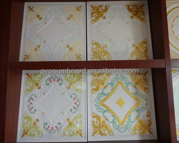 Цветной гипсовый потолочный лист нового дизайна