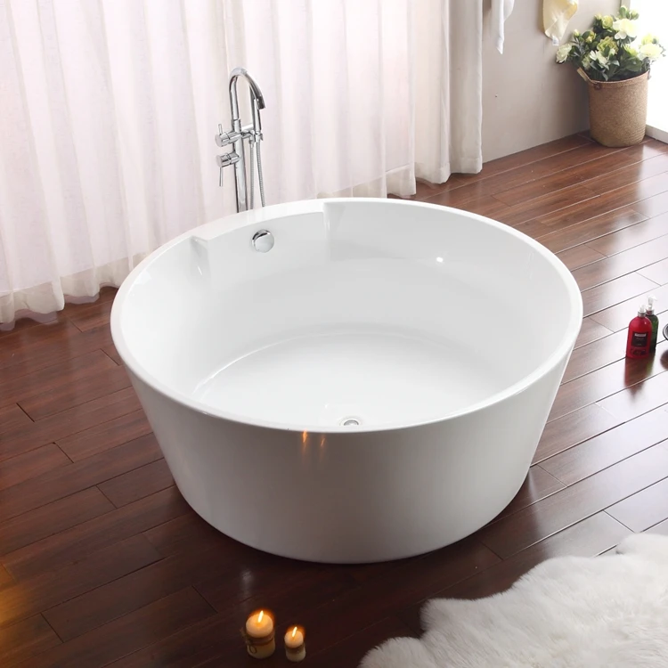 Plastic Free Standing Round Bathtub
