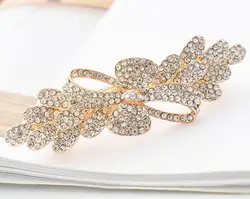 KBFJ002 Latest Fashion barrettes Rhinestone Refinement Bow-tie barrettes