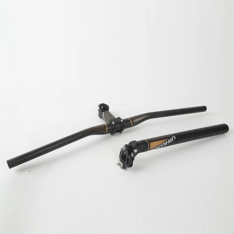 Новая ГОРЯЧАЯ Трех Частей Набор дизайн Горный Велосипед Углерода волокна руль Руль Велосипедов подседельный трубки трубы HOMHIN