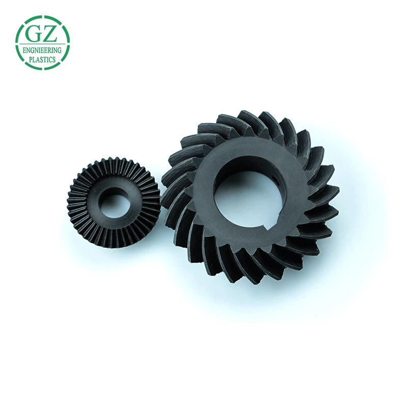 High precision low friction self lubrication bevel gears plastic mould injection POM C delrin helical bevel gear