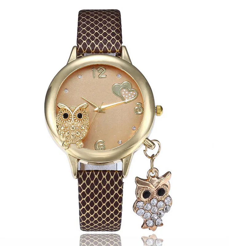 New Arrival Fashion Beautiful Fancy Owl Diamond Women Ladies Watch