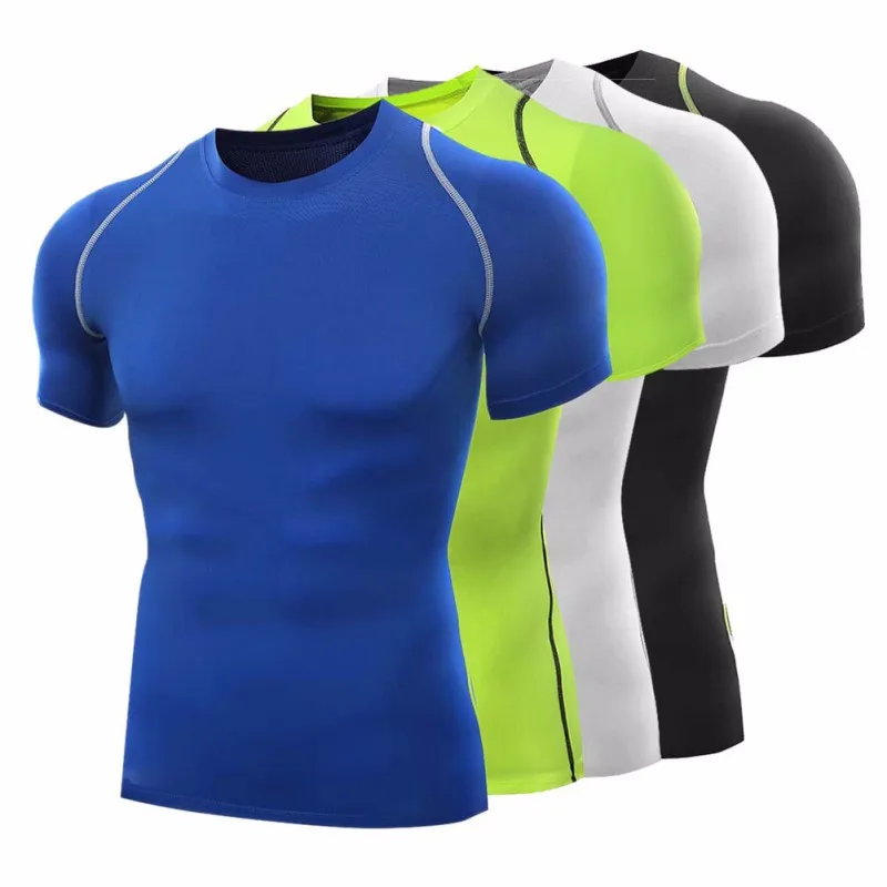 Men Compression Wear Workout T Shirts Sports Fitness Top for Running Mens Tights Private Label Fitness Wear