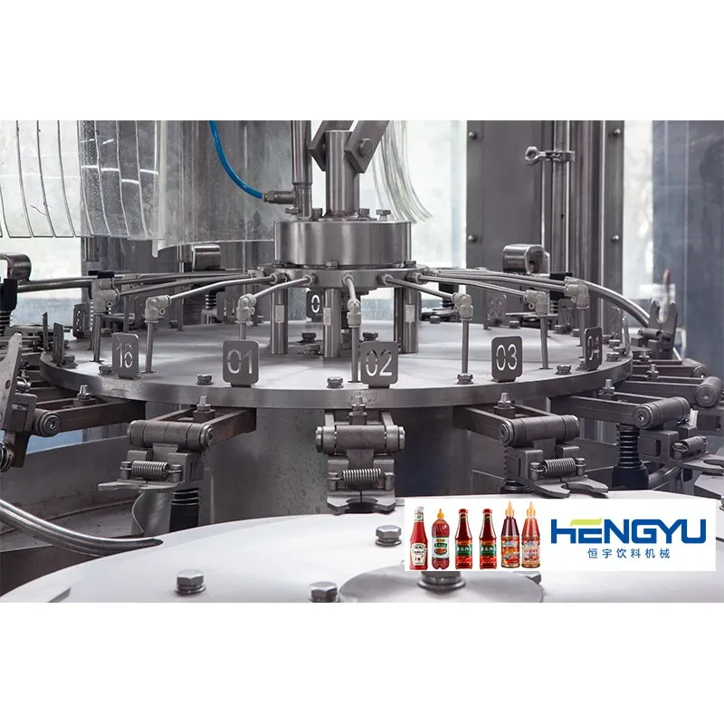 Factory price 3-in-1 jam or condiments washing filling and sealing production line PET/glass bottle