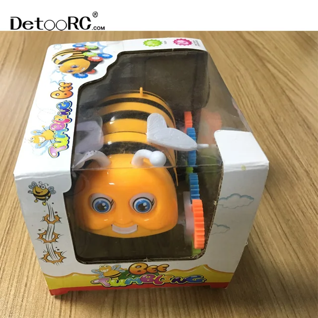 Detoo 360 degree stunt car toys bee 3wheels running children toys electric car tumbler toys for kids