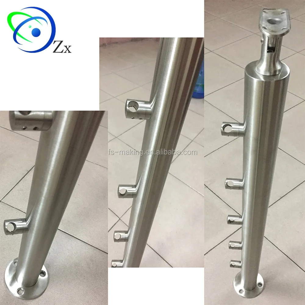 Stainless steel handrail design for stair railings/outdoor balcony balustrade inox handrail post