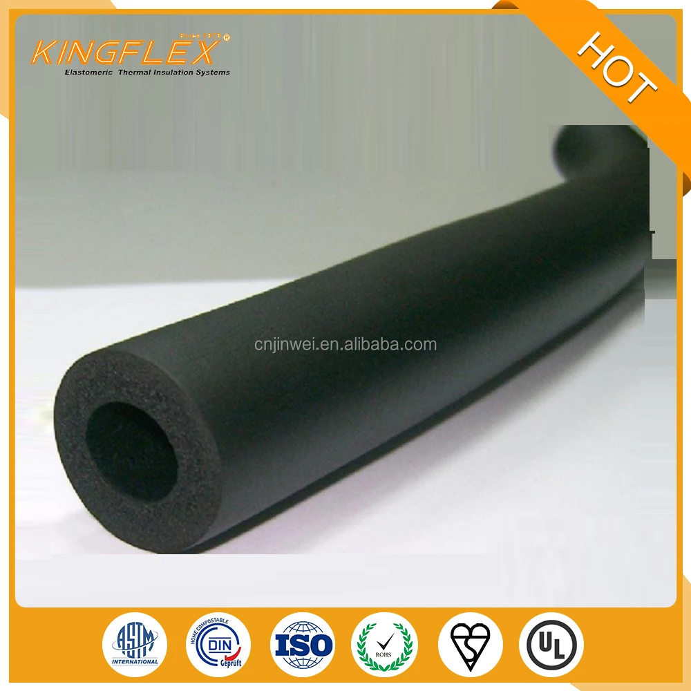 hot water pipe heat resistence rubber sponge insulation pipe equipment