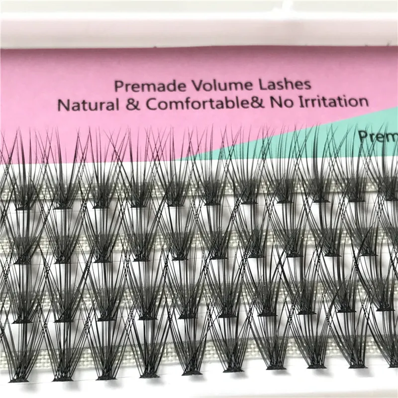 Custom 60pcs Individual False Eyelash heat bonded clusters eyelash extension