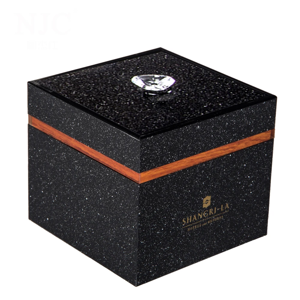 Acrylic hotel amenities set manufacturer , 5 star hotel supply tissue box tray