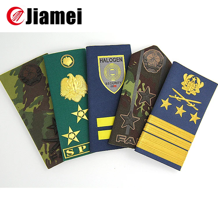 Custom Uniform Silicone Rank Military Shoulder Epaulet JM-LH-0156N Eco-friendly CN;JIA JIAMEI 3-5 Working Days Free 300