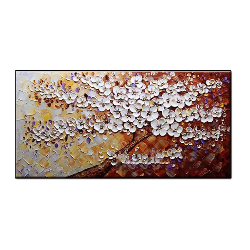 100% Handpainted Peony 3d Flower Oil Painting On Canvas Wall Art Pictures