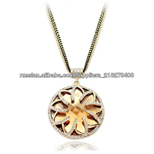 моды большая австрийский кристалл плакировкой золота 18k роскоши алмаз бижутерия длинное веревки костюмы ожерелье оптом в Китае